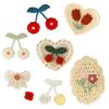 1/10PCS Embroidery Craft Materials Cherry Pattern Rustic Style Patch Elegant Sewing Accessories Multi-Function Multi-color