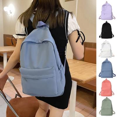 Damen-Schultasche, wasserdicht, großes Fassungsvermögen, glatter Reißverschluss, reißfest, stark belastbar, praktische Aufbewahrung, einfarbig, für Teenager