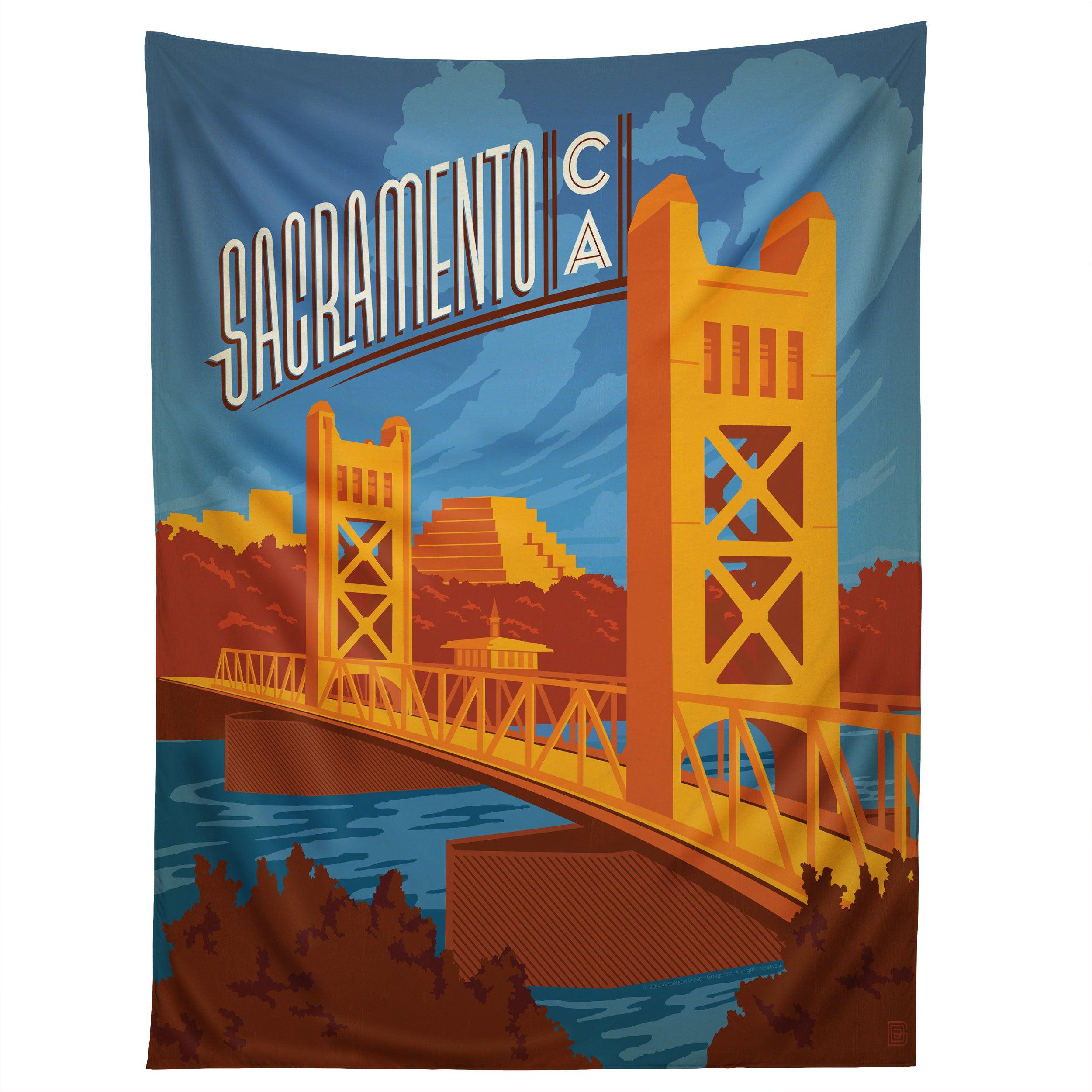 SACRAMENTO tapestry 75x100 чёрный