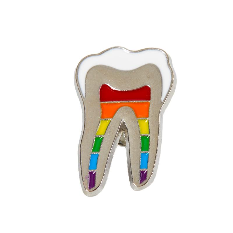 Dental Gift Badge Metal Tooth Type Shape Molar Brooch Badge Pin Adornment
