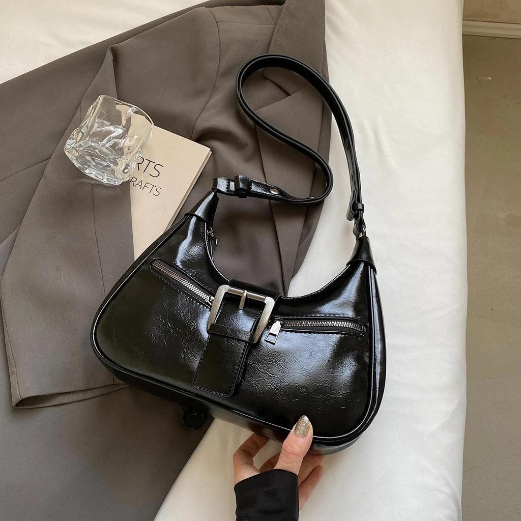 2026 Winter Belt Design Y2K Retro Design Small PU Leather Crossbody Bag Women Fashion Handbags New Trend Shoulder Bag