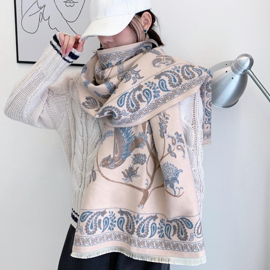 2025 Best-Selling Women's Winter Scarf: High-End Imitation Cashmere Knit Shawl, Warm Stylish Neck Warmer
