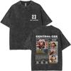Washed Vintage Rapper Central Cee Face Graphic Tshirt Men Women Hip Hop Fashion Short Sleeve T Shirts Mens Oversized Streetwear