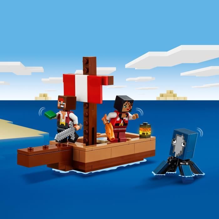LEGO® Minecraft® 21259 Pirate Ship Voyage Building and Exploration Set