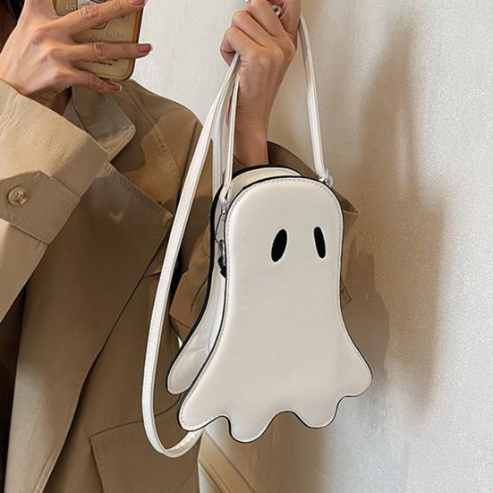 Ghost Crossbody Bag Waterproof Shoulder Bag Crossbody Purse with Adjustable Strap for Women Men Halloween Daily Outings
