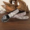 Luxury Design Floral Embossed Belt Running Horse Buckle Rodeo Outfit Waist Strap  For Men Woman