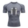 Men's Compression Athletic Workout T-Shirt, Gothic Cross Ang