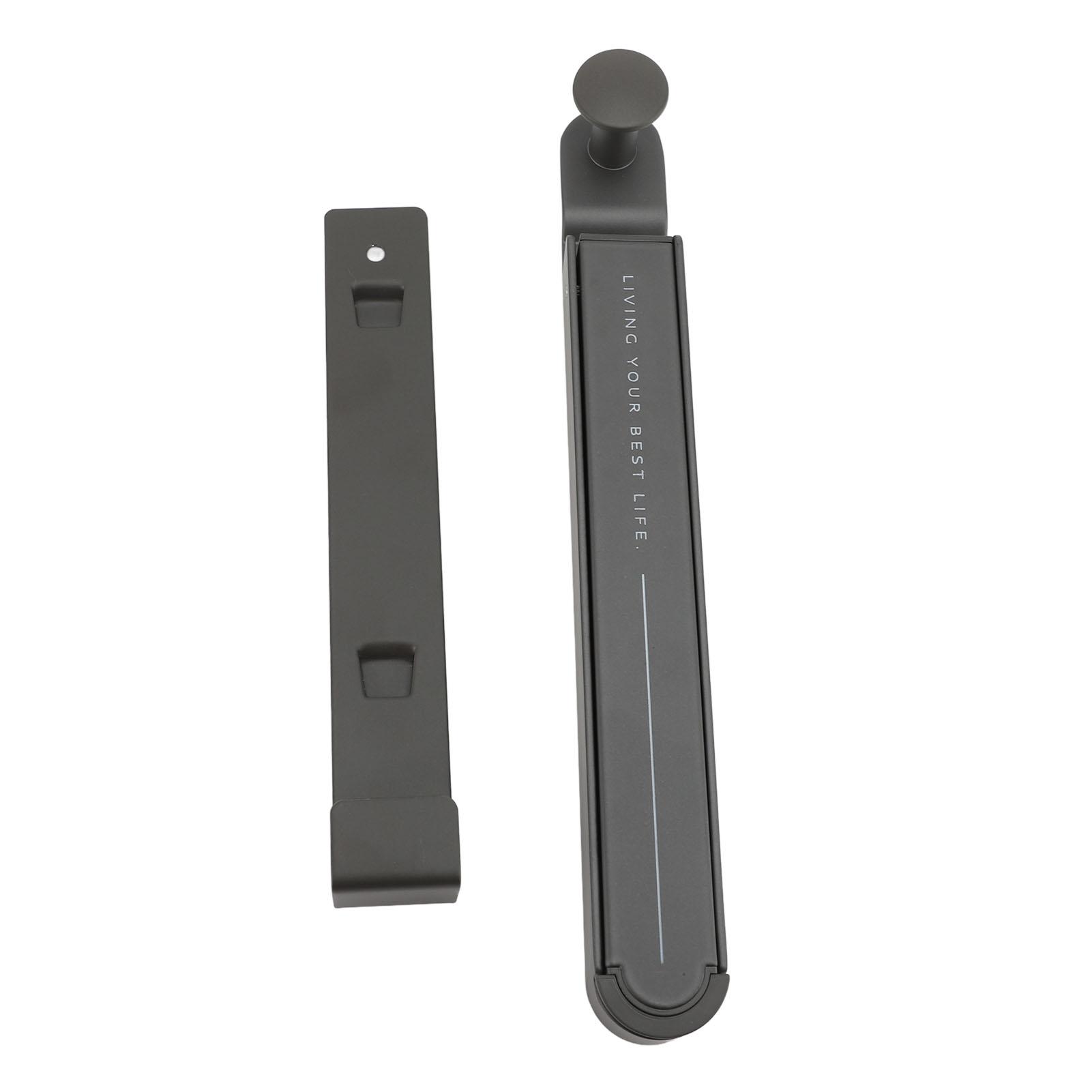 

Вешалка для одежды над дверью с выдвижным стержнем, без сверла, складной дверной крючок, подвесная сушилка для одежды серый