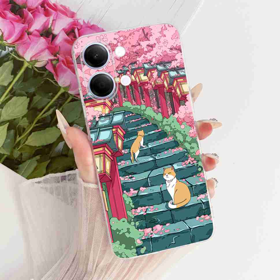 For vivo Y05 4G 6.74" Case Simple Cute Cartoon Cat Rabbit Silicone TPU Back Cover For Vivo y05 VIVO Y 05 4G Phone Cases Bumper