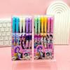 1/6/12Pcs Kpop Demon Hunters Heat Erasable Pens Pen Designed for Fabric Marking Pens Fabrics Markers No Ghost Lines Black 0.5mm