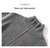 Lekasha Gray Cashmere Stand-Up Collar Sweater - Versatile Inner & Outer Layer for Autumn/Winter Girls' Fashion.