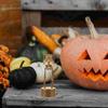 Statue Trophy Skull Award Figurine Miniatures Crafts Halloween Decorations Home Adornments Plastic Sculpture Retro