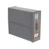 Sheet Set Storage Case with Front Handle, Viewing Window and Shelf Friendly Shape for Closet Bedding Storage Box