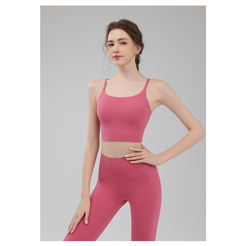 Naked Sports U-shaped Vest With Thin Shoulder Straps, Beautiful Back, Easy To Wear, Quick Drying, Breathable Fitness Camisole, Yoga Suit, Bra Set