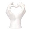 Estatueta de gesto de amor em resina, coração de amor, mãos, escultura, gesto de coração, peça de arte, ornamento de mesa para casa, sala de estar, quarto
