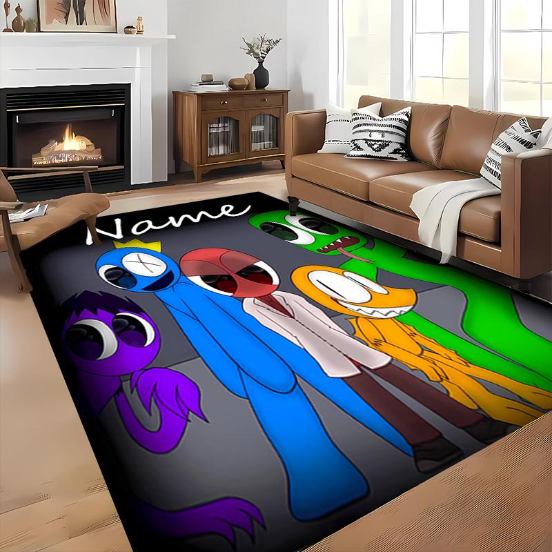 Custom Personalization Rainbow Friends Area Rug - Perfect For Kitchen, Bathroom,Laundry Room Decor Large Size Available,Gift All Seasons