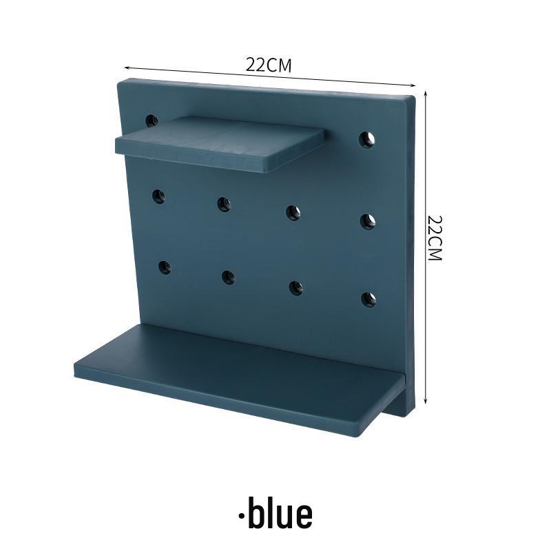 No-Punch Pegboard Wall Shelf for Kitchen & Bathroom Storage