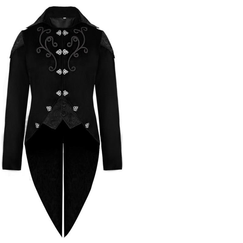 Medieval Retro Costumes Drama Performance Costumes Men's Clothing Medium Length Punk Holiday Retro Tailcoats Props