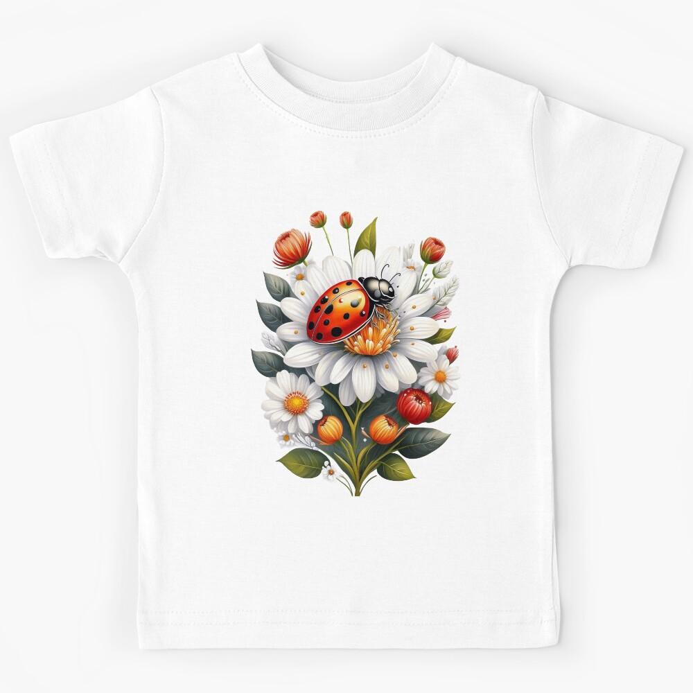Cute Lucky Ladybug Design Kids T-Shirt 130