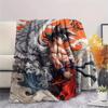 Dragon Ball Saiyan Flannel Blanket, Soft Plush Throw for Home, Perfect Gift for Fans, Cozy Sofa Bed Bedroom Decor