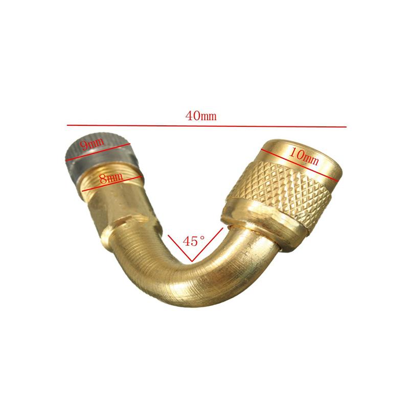 Bike Motorcycle Car Accessories 45/90/135 Degree Air Tyre Valves Brass Extension Car Truck Bike Motorcycle Wheel Tires Parts