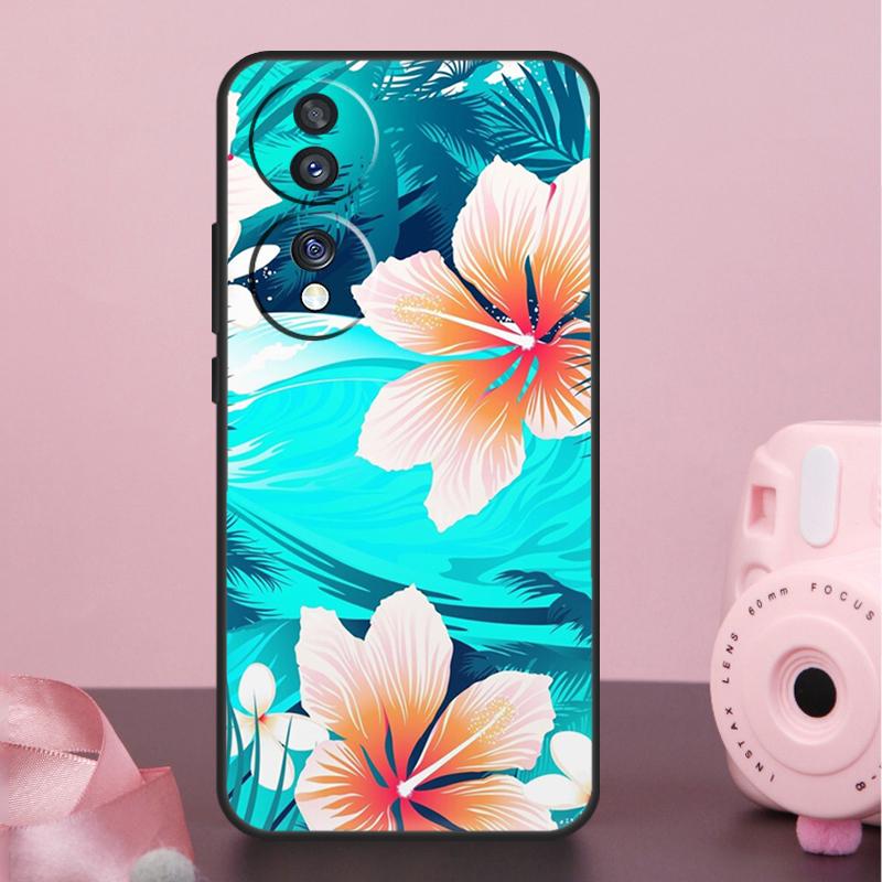 Tropical Paradise Hawaiian Flower Case For Honor 400 Pro 200 50 70 90 X9a X9b X9c X9d X8b X8c Win Magic 7 Lite 5 6 8 Pro Cover