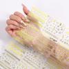 Gold 3D Self-Adhesive Full Cover Nail Stickers for Kids - Wearable Manicure Decals