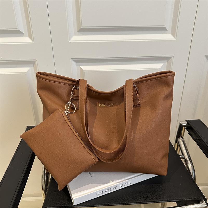 Large Capacity Tote Bag Women's New Simple Women's Bag Large Bag Simple 2025 Spring Casual Handbag Shoulder Bag