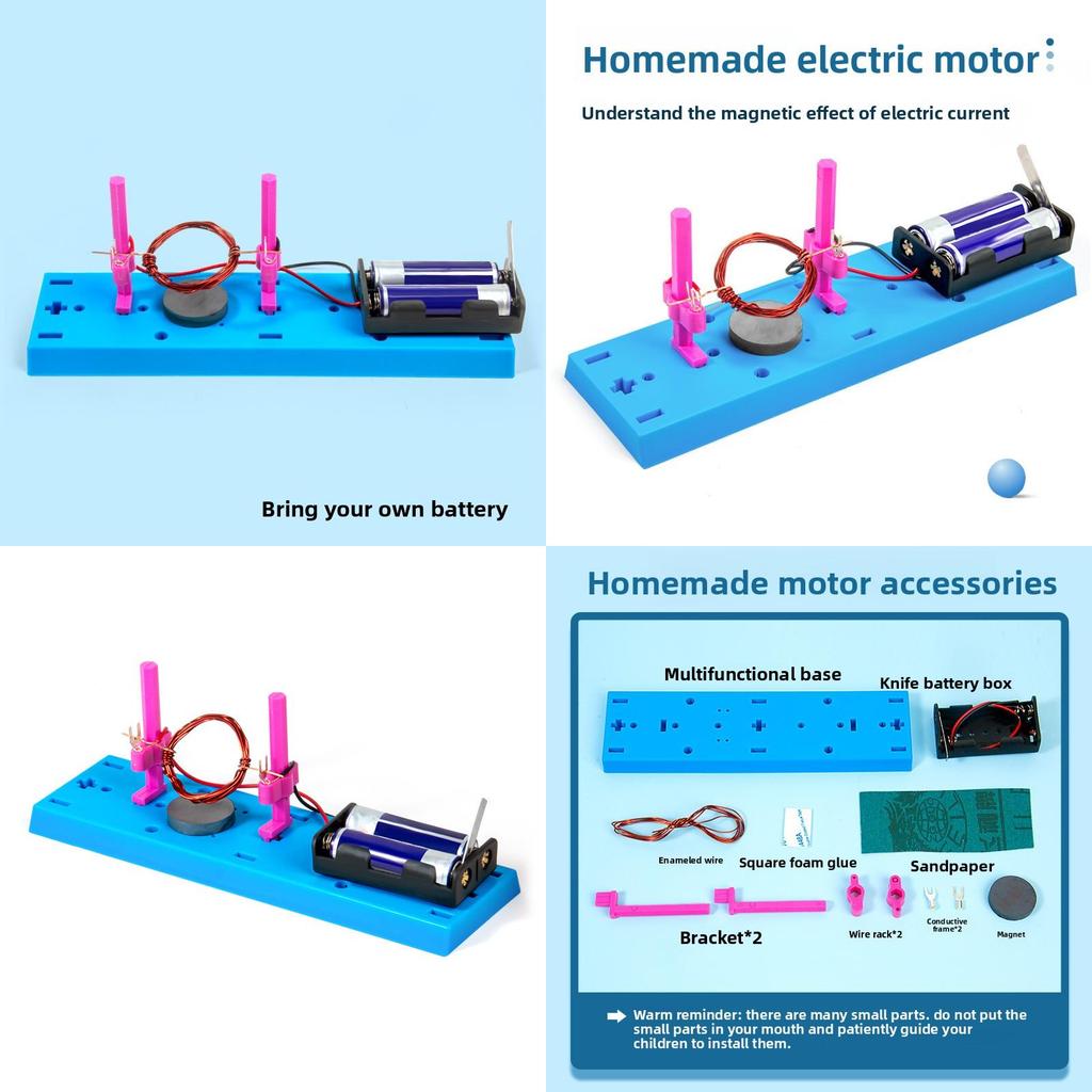 DIY Wissenschaftsexperimentierkasten für Kinder mit Motor und Elektromagnetspule, Lernspielzeug zum Lernen