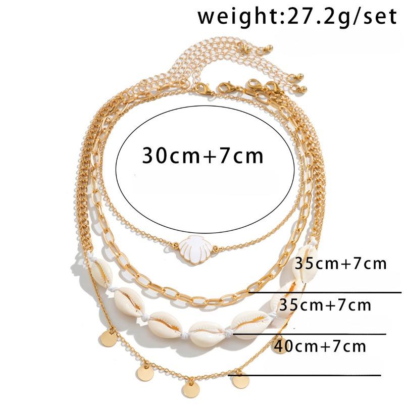 GemChic נשים חדש בציר חרוזים מעטפת תליון עצם הבריח שרשרת אתנית אופנה יום הולדת מתנת תכשיטי חג המולד
