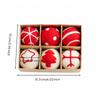 6 Pieces Felt Christmas Tree Ornament Embroidered Ball with