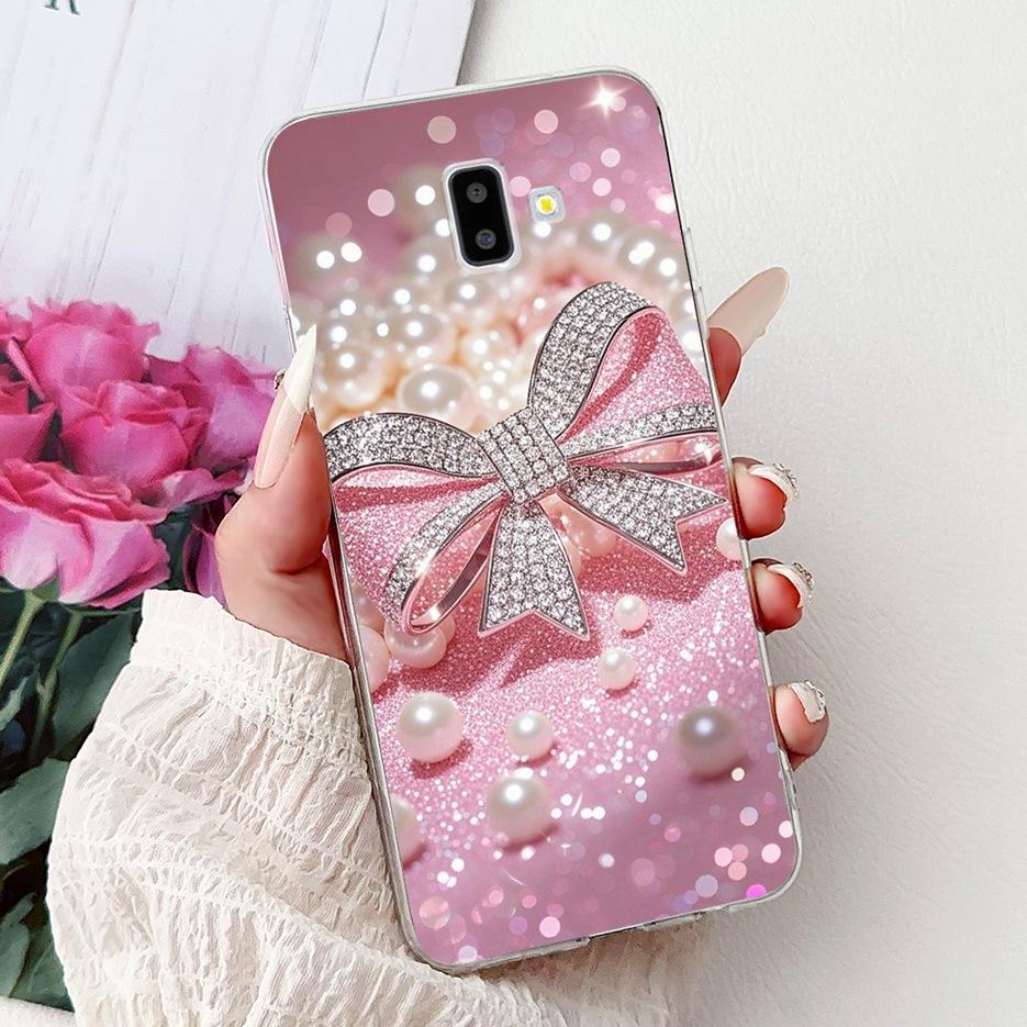 For Samsung Galaxy J6 Plus Case SM-J610F Cute Fashion Love Heart Painted Cover Soft Silicone Case For Samsung J6 J600F J6+ Shell