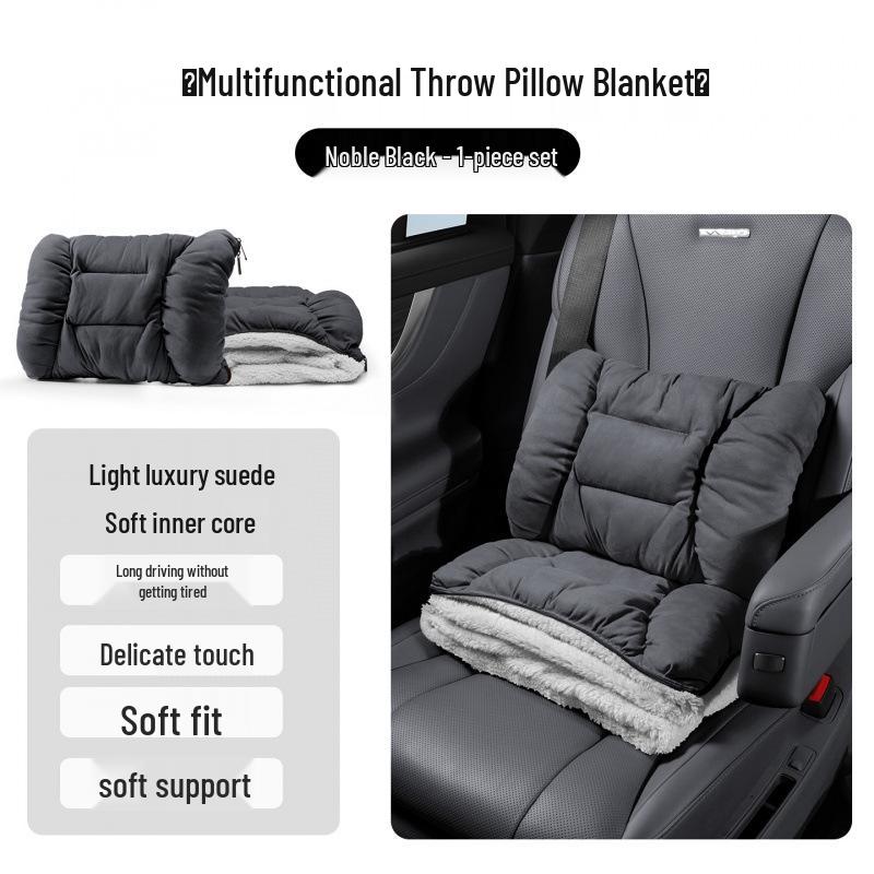 Flannel Neck & Lumbar Support Pillow for Car Interiors (L6-L9 Models)