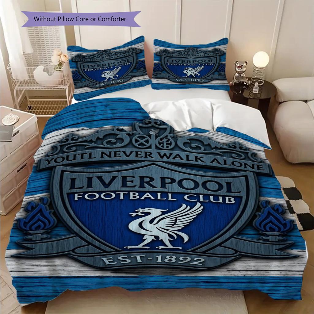 Liverpool Football Club Legacy Set Tre Pezzi (1 * copripiumino + 2 * federa, senza nucleo) Copripiumino e federa 2DFlat Morbidi e confortevoli