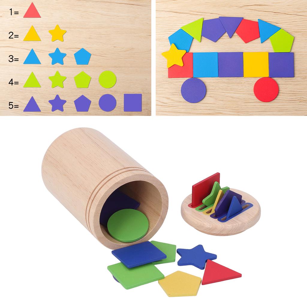 Wooden Color Sorting Toys Fine Motor Skills Educational Puzzle Toy Sensory Matching Game for 1-3 Yea