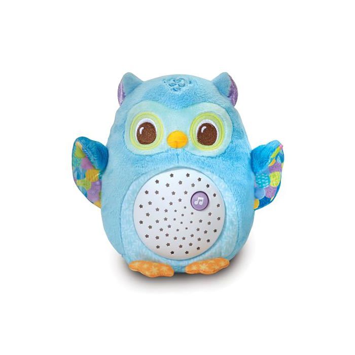 Projecteur en peluche hibou - VTech - Lumière nocturne - Musique apaisante - Sons de la nature - Réagit aux pleurs