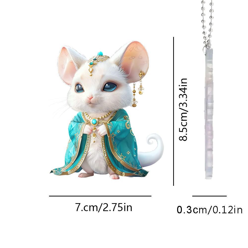 Zwölf Tier-Weihnachtsspielzeuge zur Dekoration, Kindergeschenke, Acryltaschen mit Schlüsselanhängern.