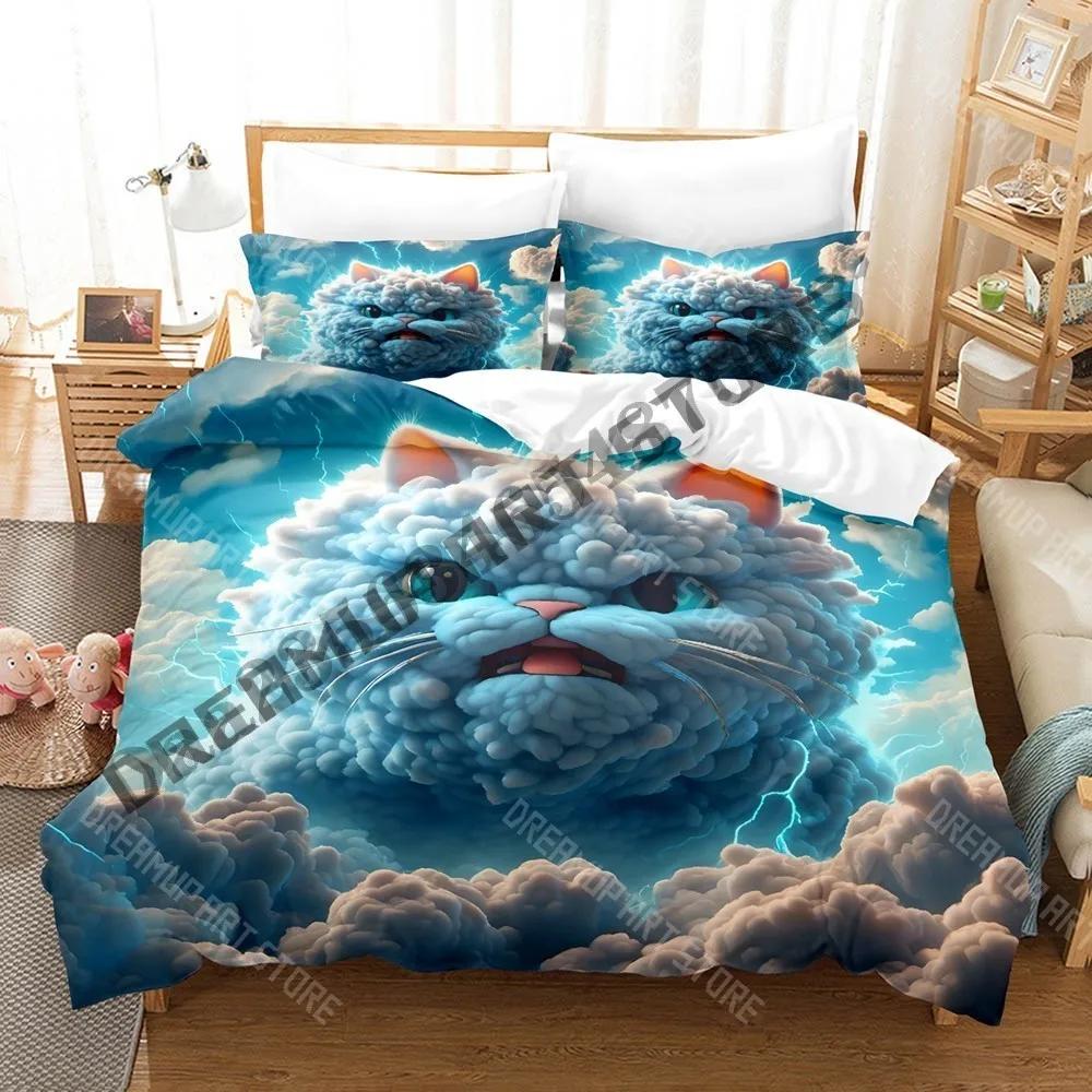 3D Print Art Clouds And Animals Tiger Bedding Set Single Twin Full Queen King Size Bed Set Adult Kid Bedroom Duvetcover Set