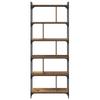 Vintage Wood Bookshelf 76 x 32 x 192 cm Engineered Wood