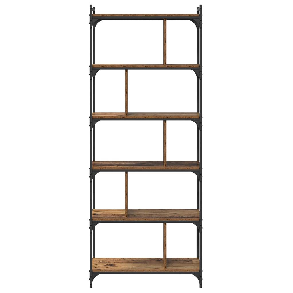 Vintage Wood Bookshelf 76 x 32 x 192 cm Engineered Wood