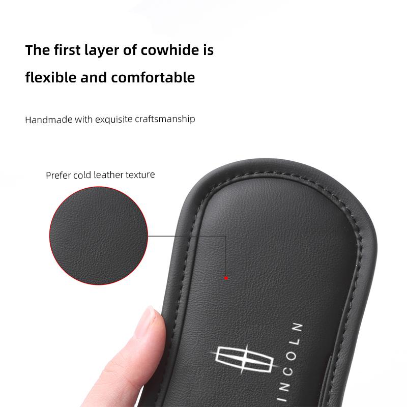 1Pcs Leather Car Pillow Knee Pad Elastic Memory Foam Leg Pad For Lincoln Z Navigator Town-car Aviator MKZ Corsair Continental gyu7
