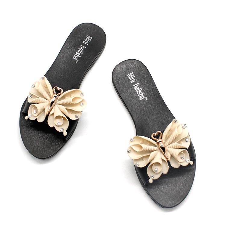 Zapatillas de mujer PU Bow Summer Beach Shoes Female Flat Casual Solid Sandalias  outdoor Sweet Slippers comprar a buen precio — entrega gratuita, reseñas  reales con fotos — Joom