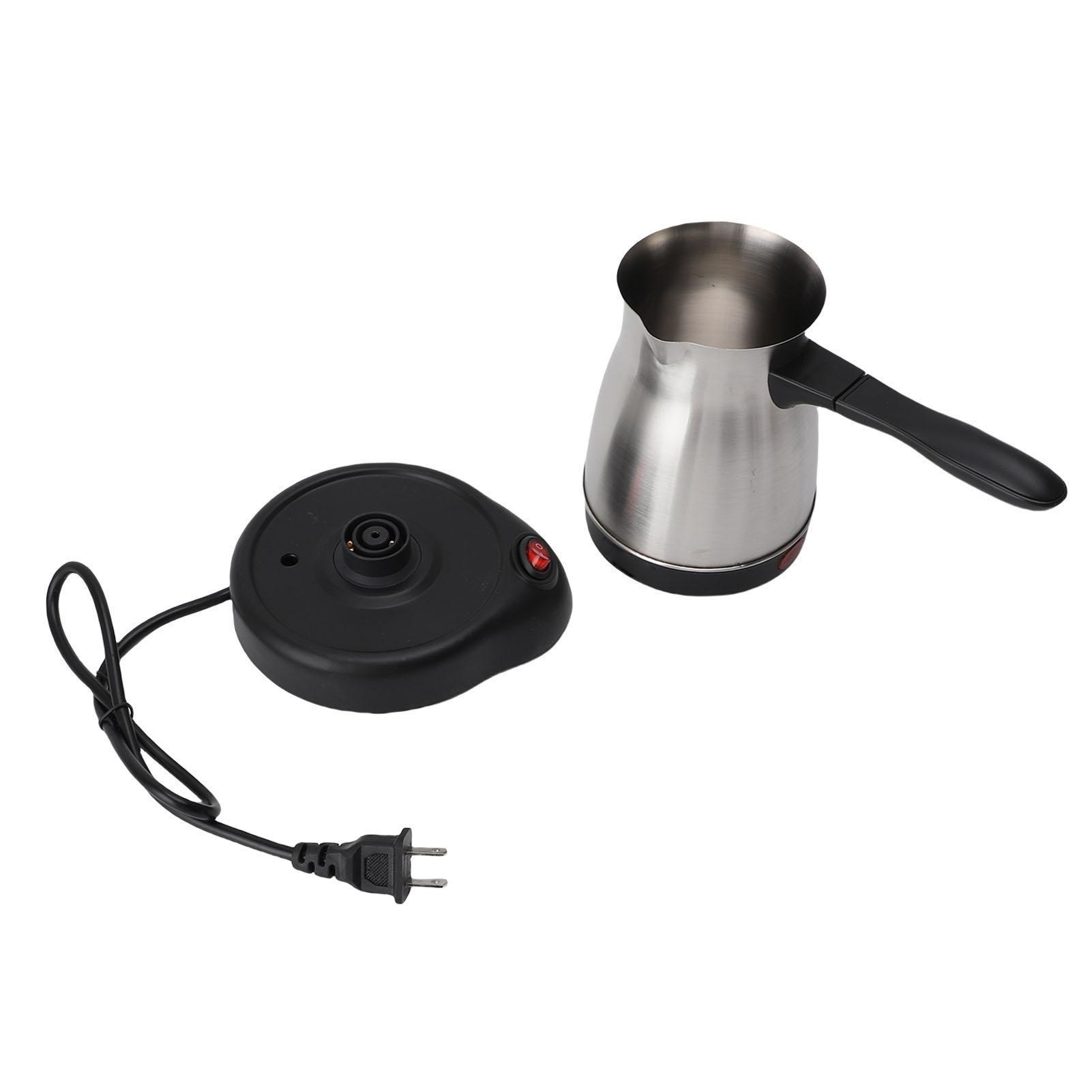 

600 мл Чайник для кофе пуровер Миниатюрный из нержавеющей стали для ручного заваривания Электрический нагревательный кофейник для US Plug 110V
