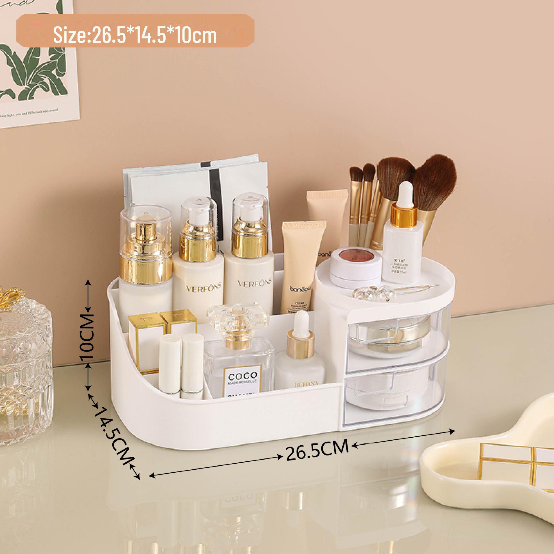 

Многофункциональная косметичка с зеркалом для макияжа и органайзером для помады Small слоновая кость/белый