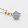 Dainty Natural Stone Gold Plated Star Gemstone Pendant Charm Pentagram Crystal Stone Pendant Necklace for Women Gift