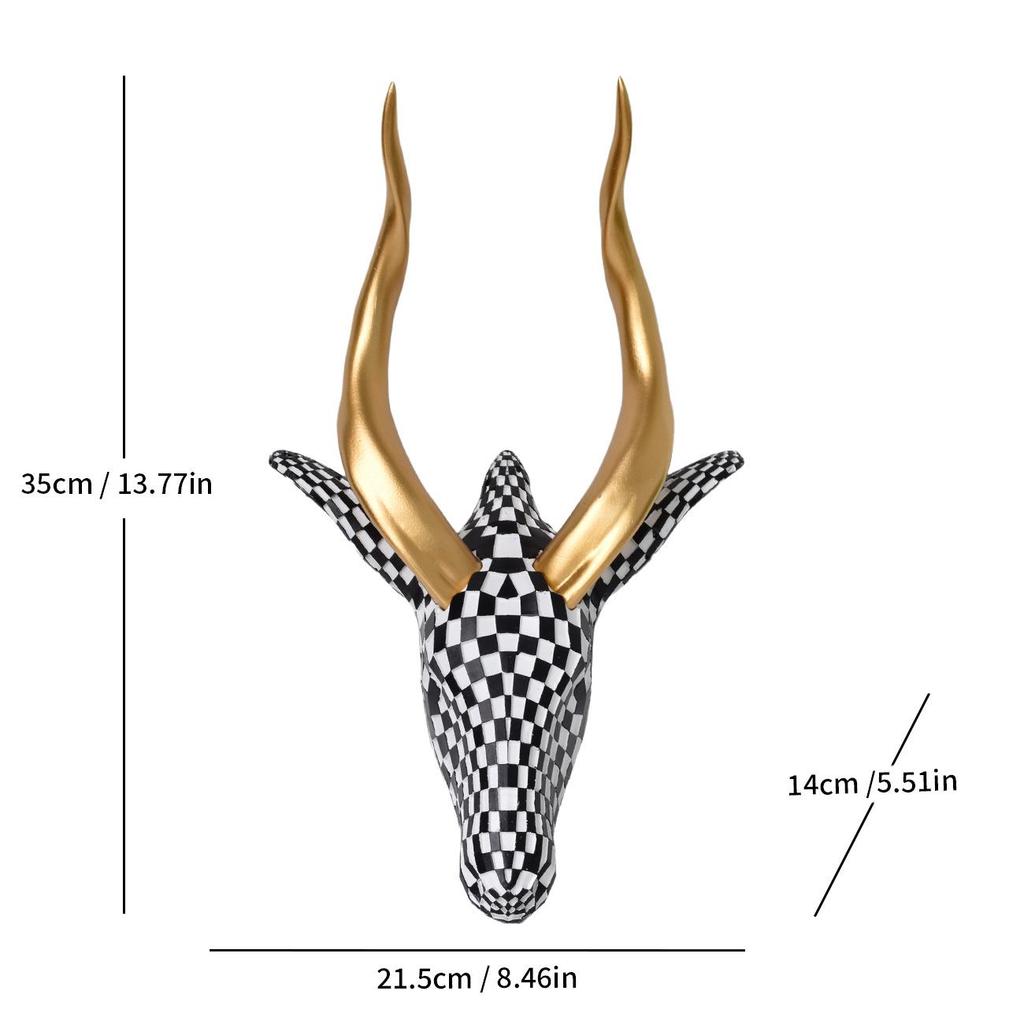 Modern Minimalist Antelope Mosaic Wall Hanging