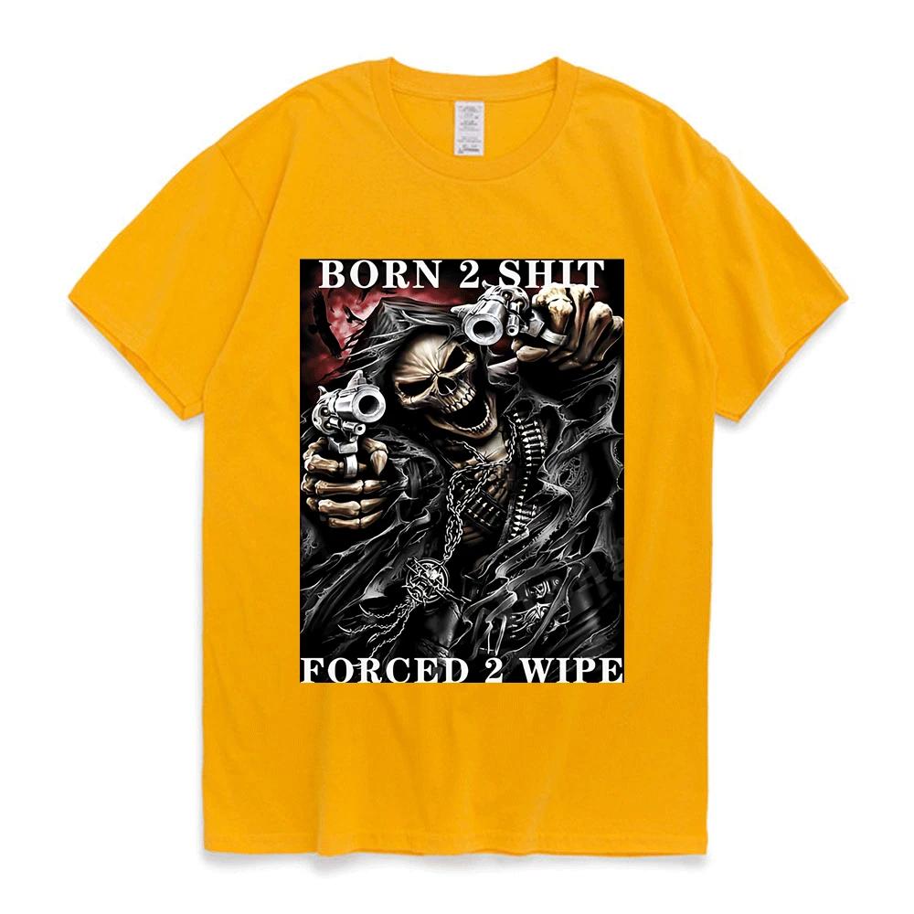 Fashion Anime Born with Feces Forced To Wipe T-shirts, High-quality Large T-shirts, Men's and Women's Short Sleeves