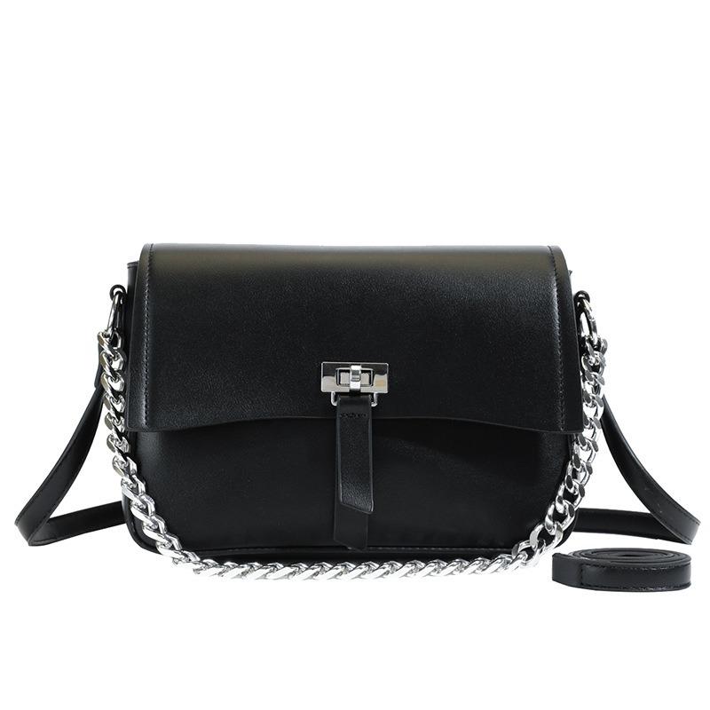 Новая высококачественная текстурированная наплечная сумка-мессенджер, модная универсальная ретро сумка-подмышка с модной цепочкой