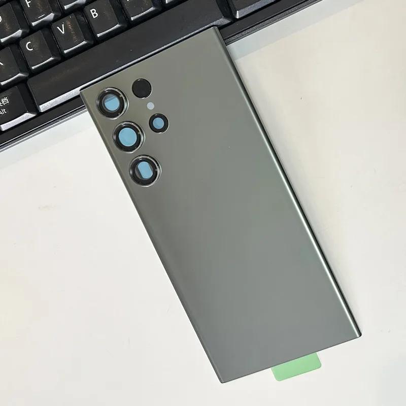 

Запасная задняя крышка корпуса для Samsung Galaxy S23 Ultra 5G SM-S918B SM-S918B/DS Заднее стекло + инструменты зелёный