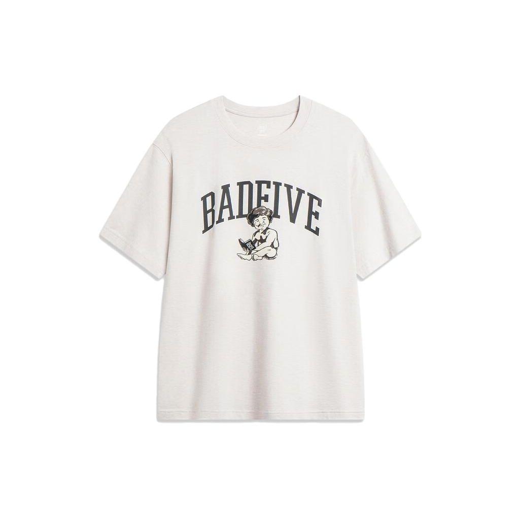 

Li Ning Badfive Letter Character Print Round Neck Sports Short Sleeve T-Shirt Men Tops AHST513-3 L